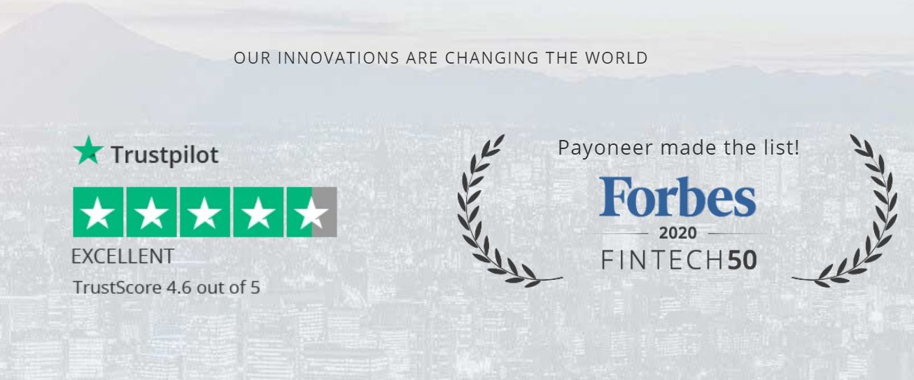 Payoneer thuộc danh sách Fintech 50 của Forbes 2020