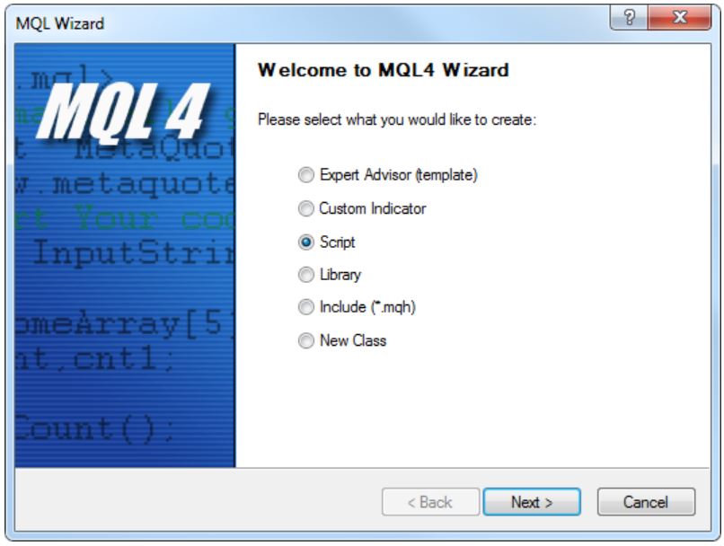 Để tạo script MT4, anh em sẽ sử dụng MQL4 và MetaEditor
