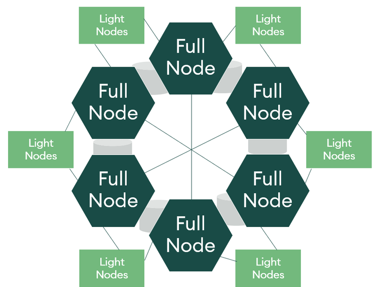 Ví dụ về full node kết hợp với light node