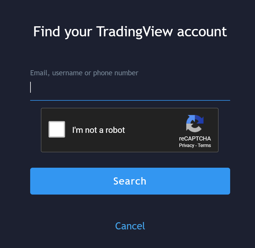 Cách khôi phục quyền truy cập vào TradingView khi quên mật khẩu 