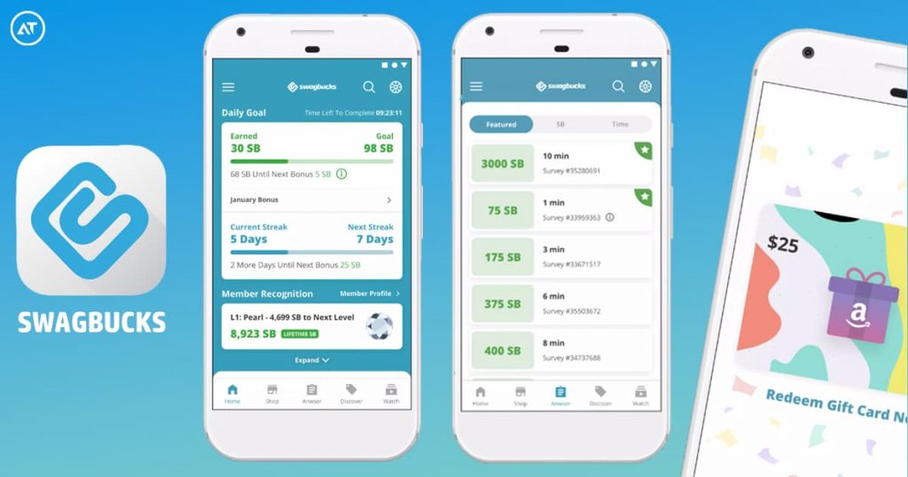 App kiếm tiền trên iOS: Swagbucks