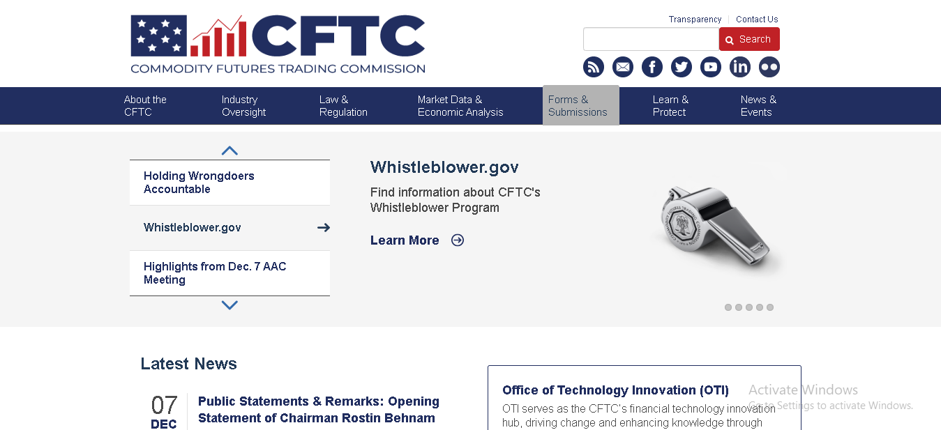 Cách kiểm tra giấy phép CFTC tại Hoa Kỳ (USA)